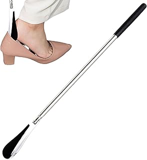 靴べらロングハンドル | 伸縮式ステンレススチールドレッシングエイドスティックロングハンドルシューホーン | シニア男性・妊婦・子供向けのコンパクトで持ち運びやすい靴べら Jcos