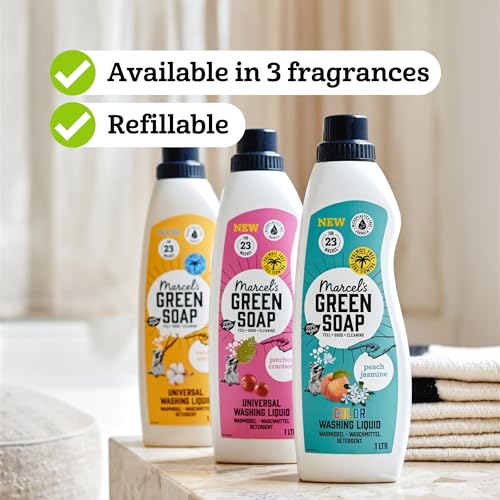Marcel's Green Soap - Universal Washing Liquid Vanilla & Cotton 1L - Laundry Detergent - 100% Vegan - 97% Biodegradable - 23 washes - Image 8