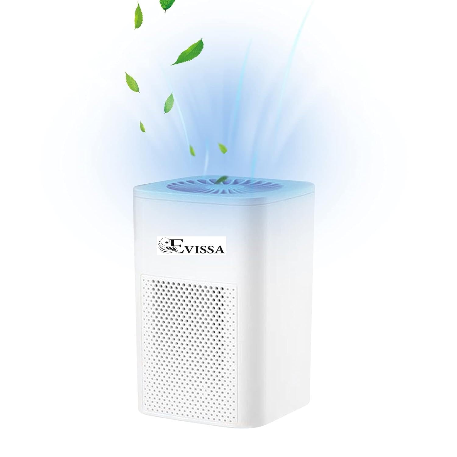 Evissa Desktop Air Purifier Portable USB Air Purifiers with HEPA Filter for Office Bedroom Home Effectively Removes Pollutants, Dust, Odor, Super Quiet Powered by USB No Adapte (White)-picture-23