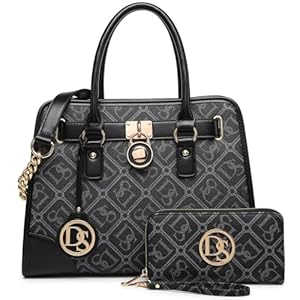 Dasein Women Handbags Top Handle Satchel Purse Shoulder Bag Hobo Bag Work Bag Set 2pcs