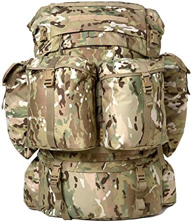 MT Assembly Military Rucksack Tactical Assault Backpack Hydration Pack System with Frame and Hip Belt Multicam