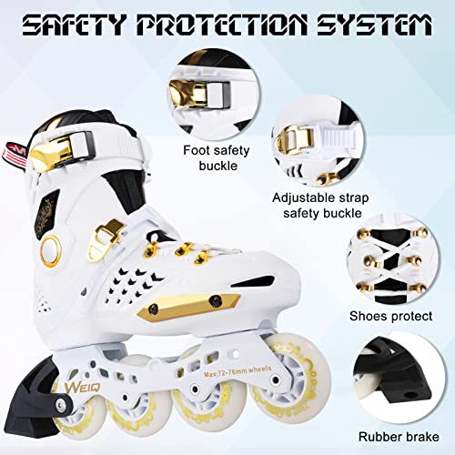 La mejor comparación de Patines blancos cuatro que puedes comprar esta semana. 53 Imagen adicional