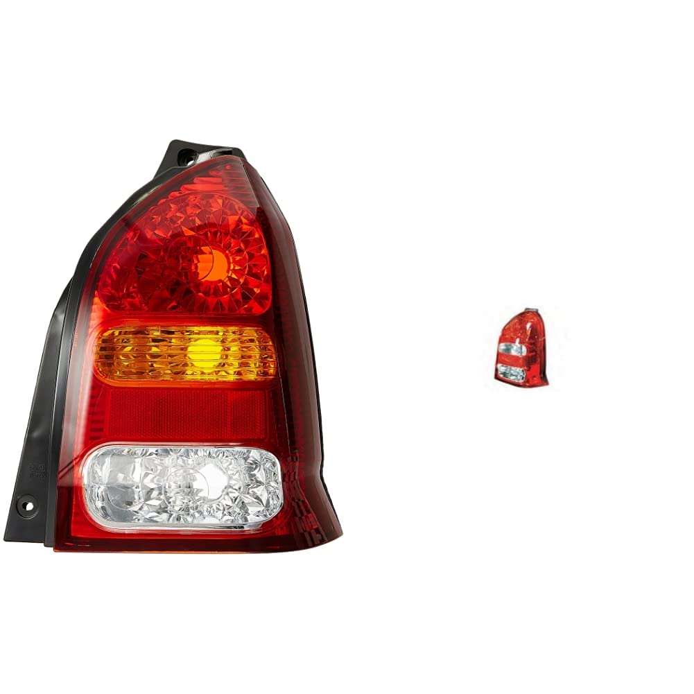 UNO MINDA RH & LH Tail Lamp Assembly with Yellow Insert for Maruti Alto