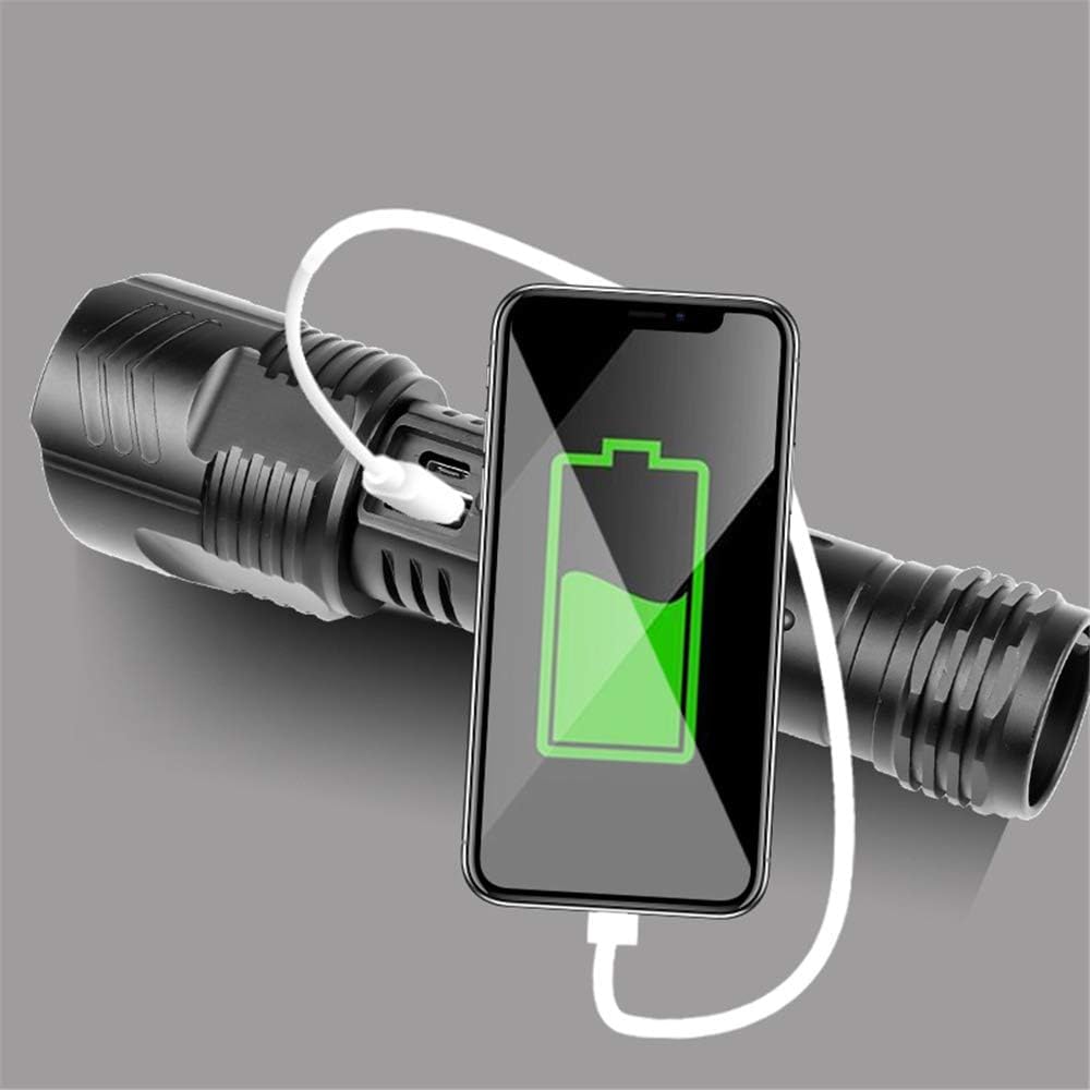 Lampe torche LED 80 000 lumens, zoomable, super lumineuse