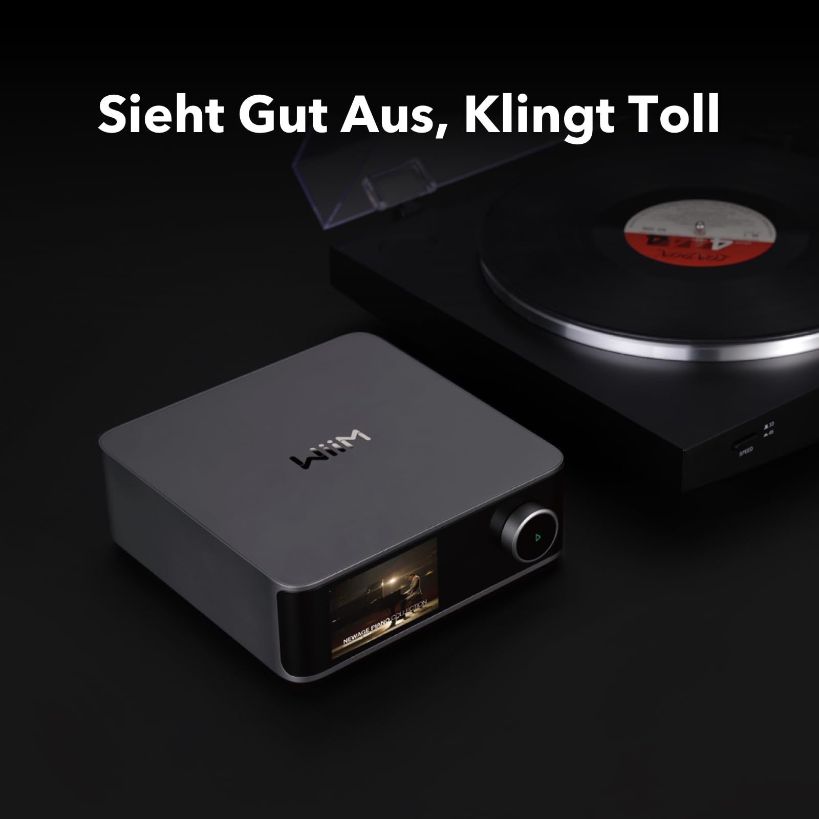 WiiM Ultra Musik-Streamer Digital-Vorverstärker 3,5" Touchscreen Google Cast Alexa Spotify Amazon Music Tidal HDMI ARC Phono-Eingang Kopfhörerausgang Space Grau
