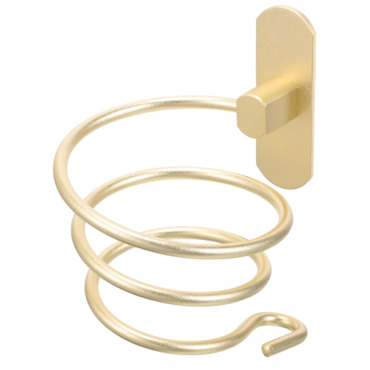 Porte sèche-cheveux support mural or en spirale pour rangement de douche