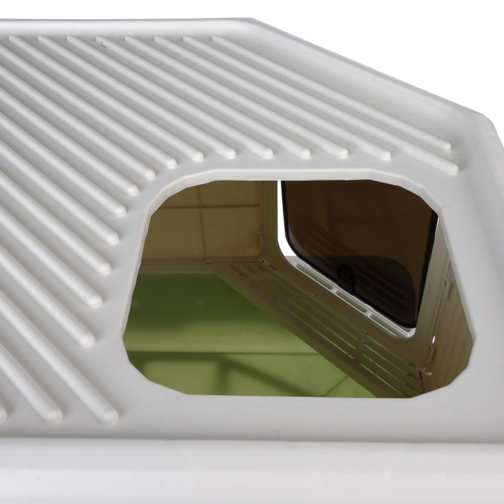 Inodoro Hop-In de plástico ecológico | con entrada superior y frontal | con bandeja inferior extraíble y rejilla | Dimensiones: 50,8 x 53 x 52 cm