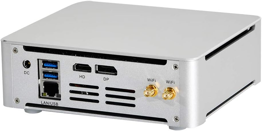 HUNSN 4K Mini PC, Desktop Computer, Server, 6 Cores I7 8750H, Windows 11 Pro or Linux Ubuntu, BM21, Wi-Fi 6, BT 5.2, DP, HDMI, 6 x USB3.0, Type-C, LAN, Smart Fan, 64G RAM, 1TB M.2 2280 NVME SSD