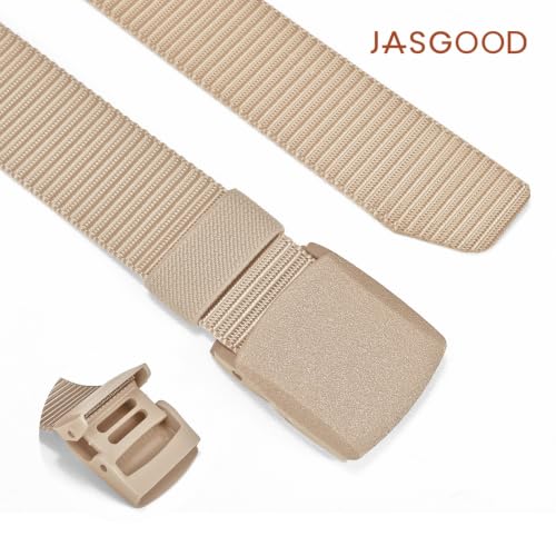 Image of JASGOOD Nylon Canvas Breathable Military Tactical Men Waist Belt With Plastic Buckle