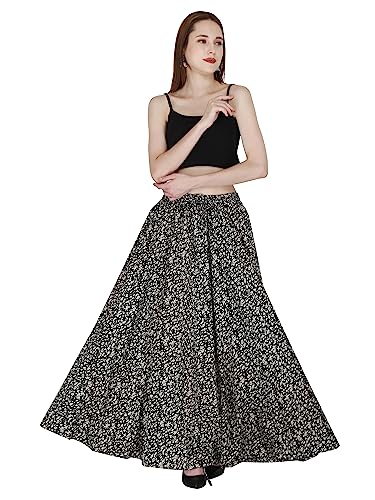 Image of Sttoffa Cotton Printed Women Wear Maxi Long Skirt 40 inch inch Full Length