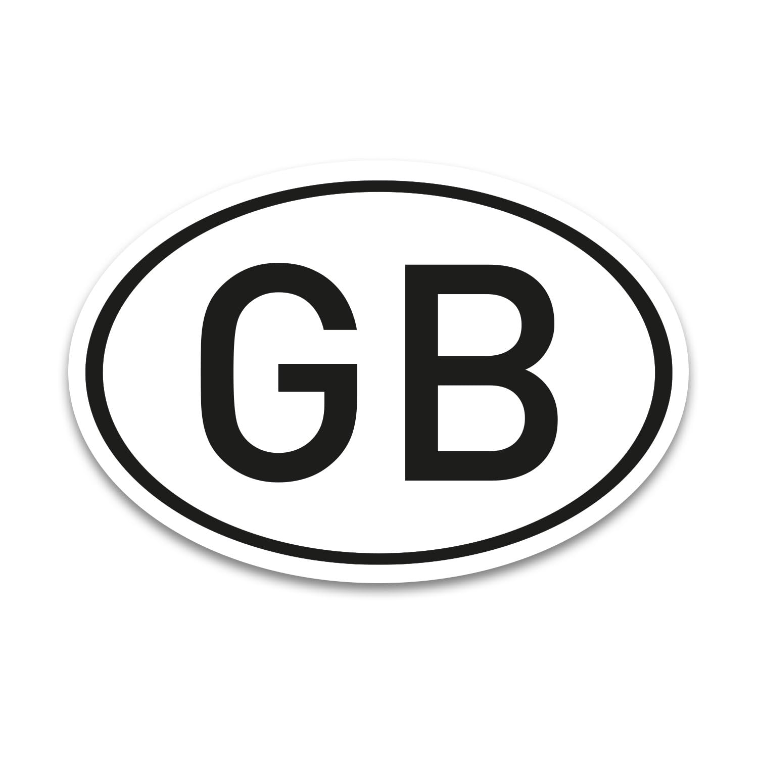 GB Magnet Länderkennzeichen Großbritannien Schwarz-Weiß - 17,5 x 11,5 cm DIN genormt - PKW LKW Wohnmobil Auto - verpflichtend außerhalb der EU - kfz719