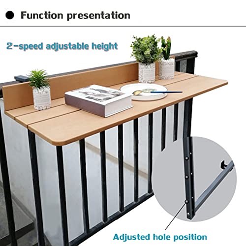 Table murale rabattable pour balcon et garde-corps de patio réglable - 5