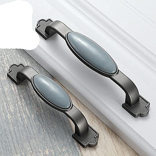 Bleu Pâle Céramique Poignées De Placard 40mm X Paquet 6 (MT