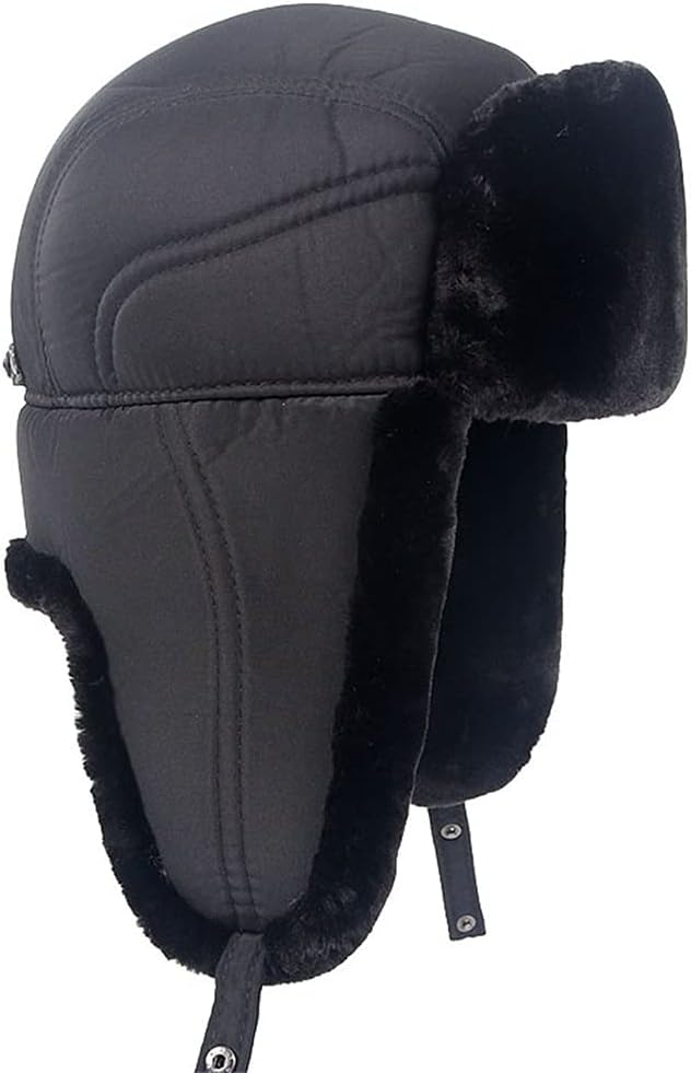 Elderly Hat Men's Winter Velvet Thick Warmth Lei Feng Black Ear Protection Cycling