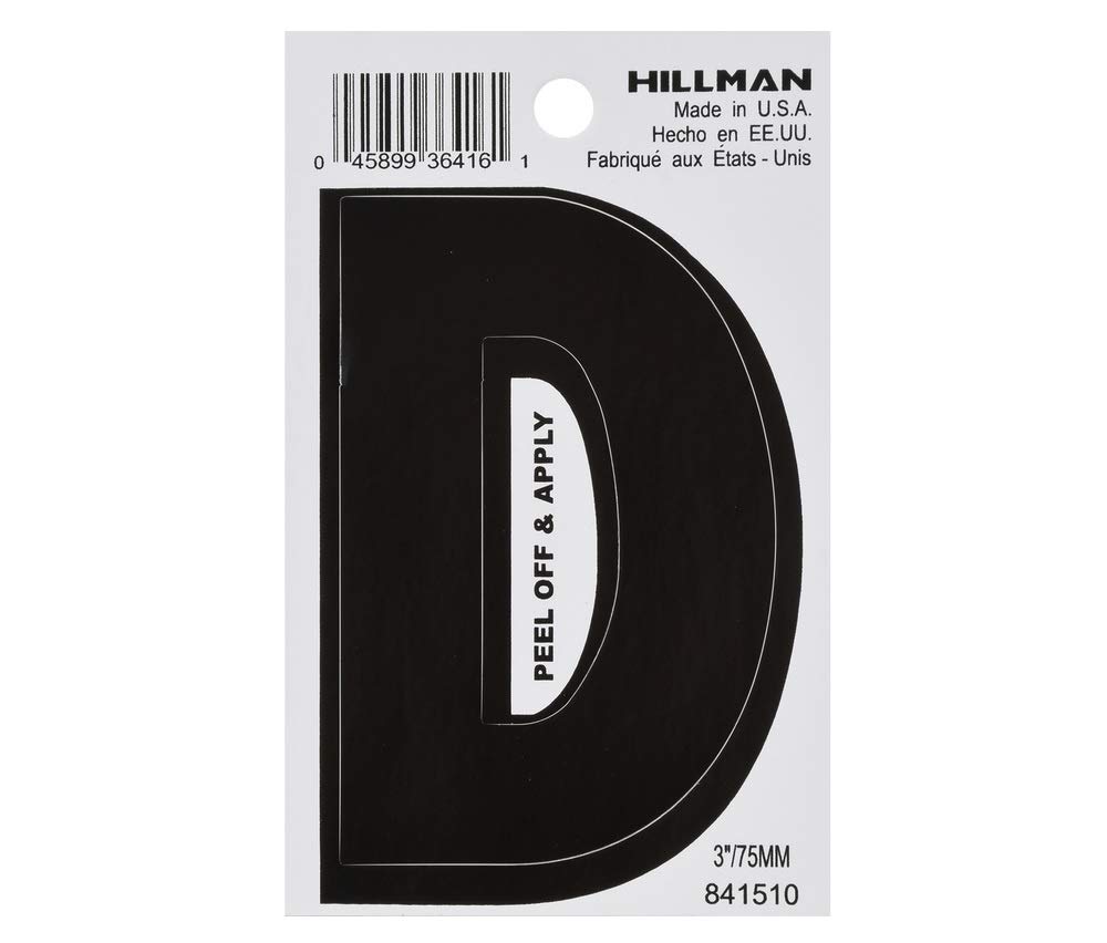 Hillman 3" BLK D Vinyl ADHV 1PC