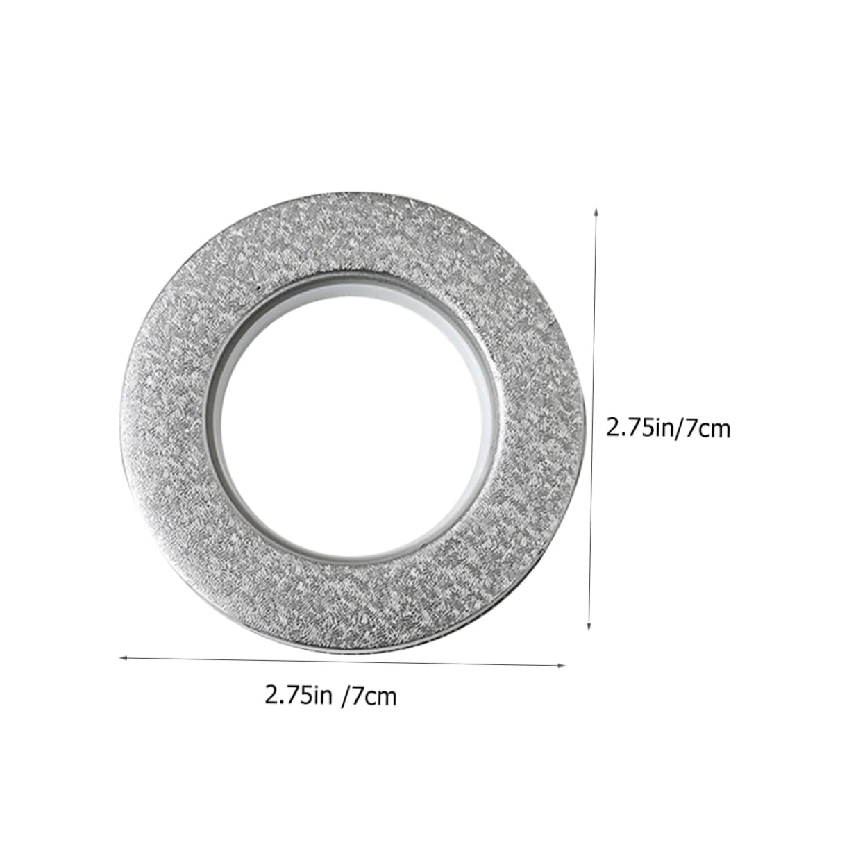 GRIRIW Cafe Curtain Rings 4pcs Dark Grey Grommets Reusable Suitable for Home Decor Styles Scratch-