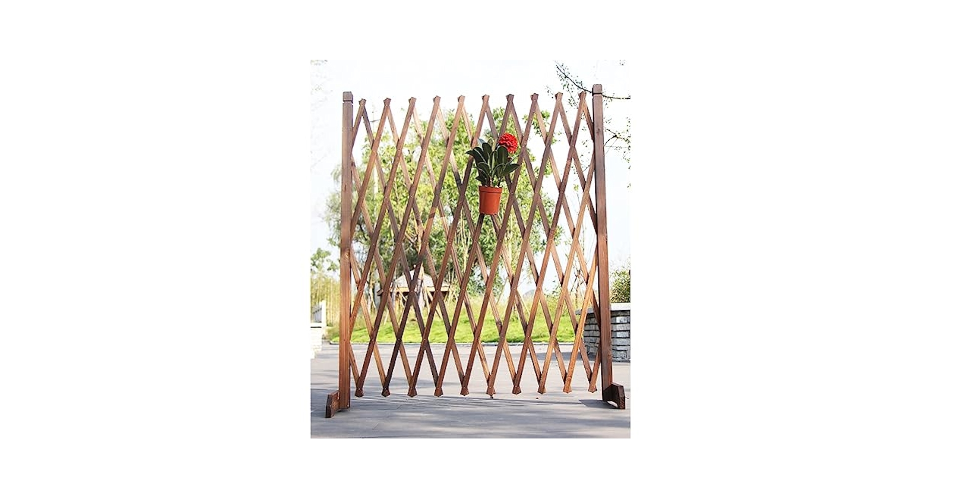 Decorative Fences Plant Screen,Telescopic Room Divider Fence - Easy To Install