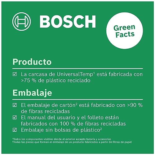 Bosch termómetro de infrarrojos UniversalTemp (de -30 °C a +500 °C, medición fácil y precisa, 3 grupos de materiales predefinidos, en caja para e-commerce) - imagen 3