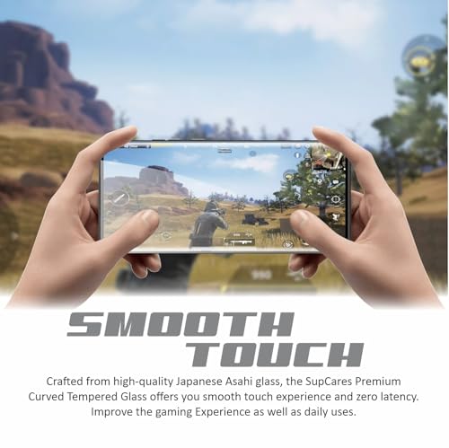 Image of SupCares Edge to Edge Curved Full Glue Tempered Glass for Motorola Edge 40 5G (6.55 Inch) with Easy Self-Installation Kit | Black