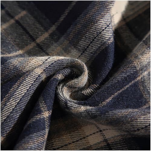 Cambkatl Men's Loose Long Sleeve Gingham Shirts - 2025 Fall Business Casual Button Down Lapel Plaid Cardigan Shirts4