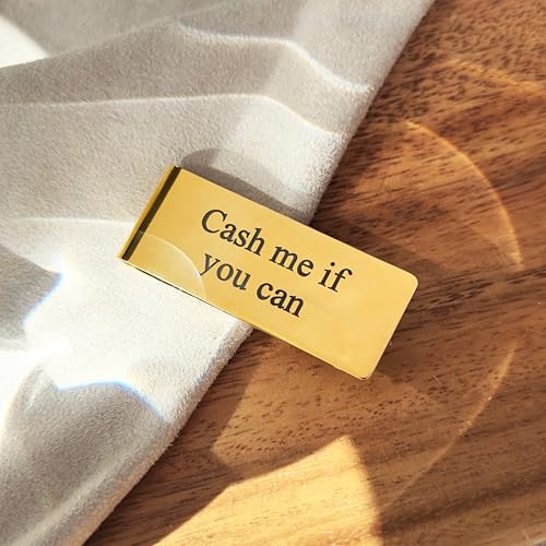 Personalized Money Clip for Dad • Best Dad Ever Cash & Card Holder • Custom Engraved Father's Day Gift for Dad • Gold, Silver, Black • Engrave Monogram, Child's Handwriting or Drawing, Message, Date3