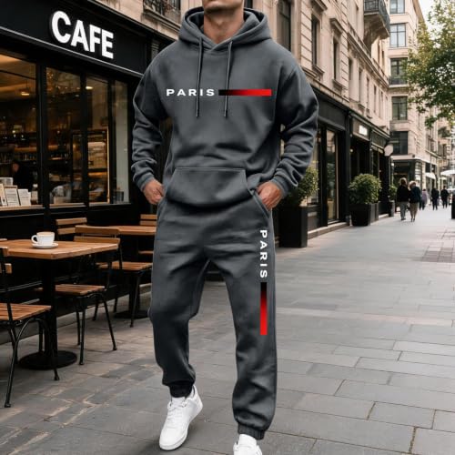 Mens Sweatsuits Baggy Hoodies Jogger Sweatpants Jogger Running Sets - image 3