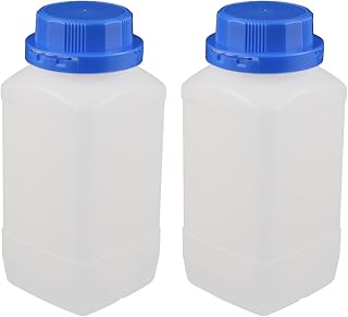Aexit 2 Pcs Bottles & Jars 1000ml Plastic Square Wide Mouth Chemical Sample Reagent Centrifuge Bottles Bottle Thickening