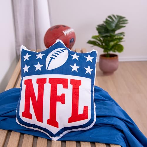 Herding NFL Wappen Konturenkissen, ca. 36x26 cm, 100% Polyester, Blau, Weiß, Rot