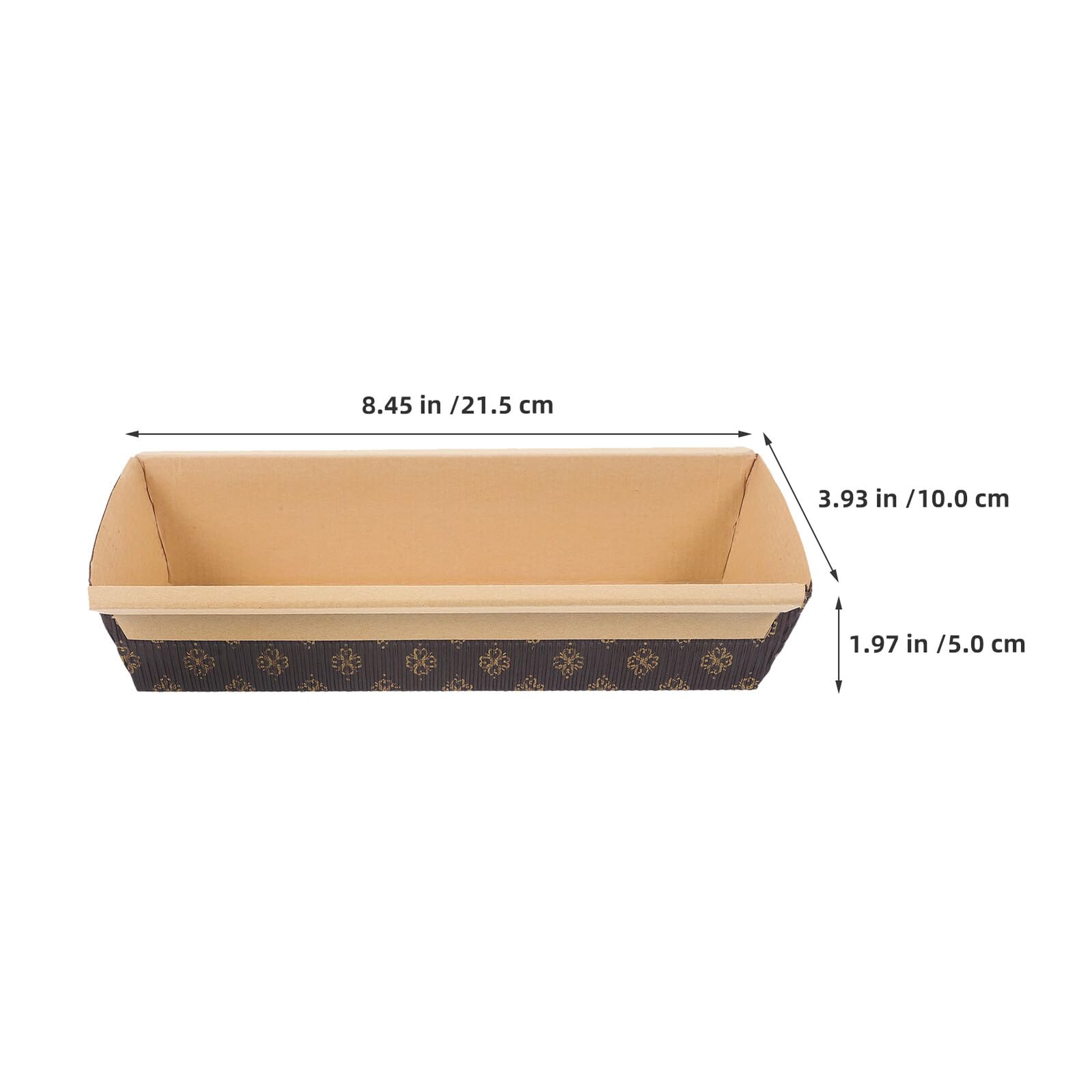 ULTECHNOVO Stampi Rettangolari per Pane in Carta da Forno Antiaderente 200X65X45Mm 50 Pezzi Usa e Getta per Cottura in Forno Microonde e Congelatore per Dolci Fatti in Casa e Panificati