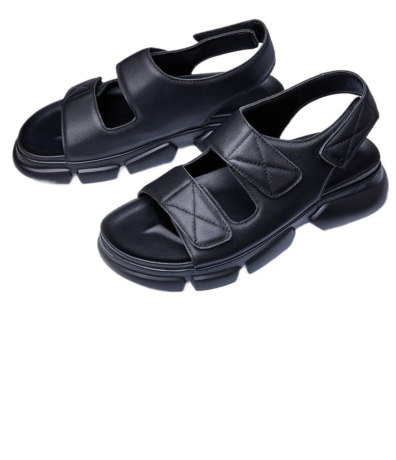 Men's Sandals Genuine Leather Breathable Outerwear Beach Shoes Casual Non-slip Sandals3