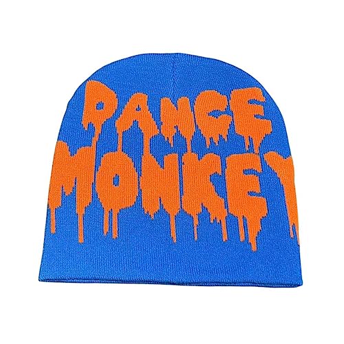 Teens Winter Elastic Windproof Hat with Letter Pattern Ear Protector Hat Winter Cycling Skiing Hiking Supplies