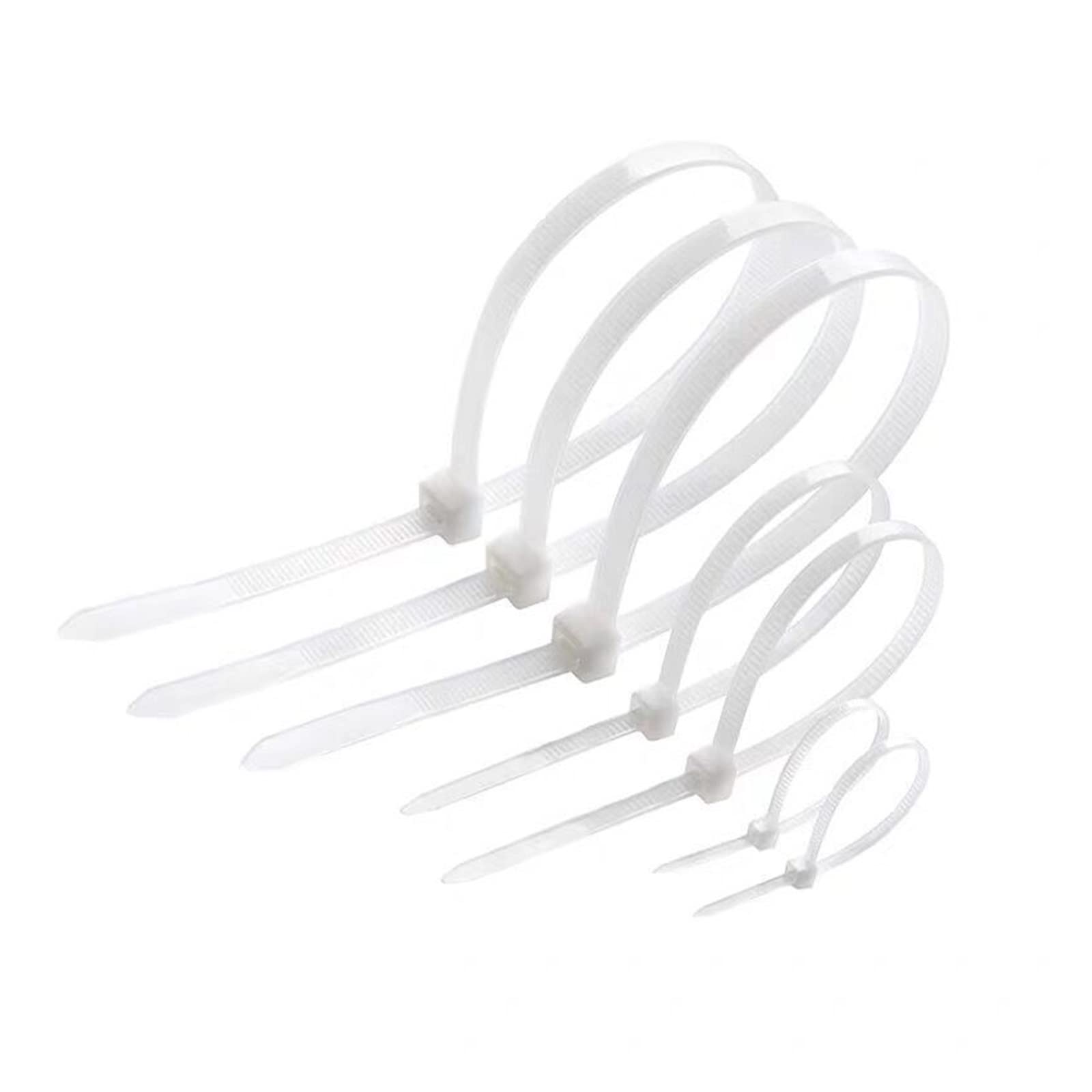 Bridas de plástico para Cables Largos, 100 Uds Bridas for Cables autoblocantes 3x8 0mm/4x200mm/5x300mm SOWQWE(3x80mm W 1.9mm)