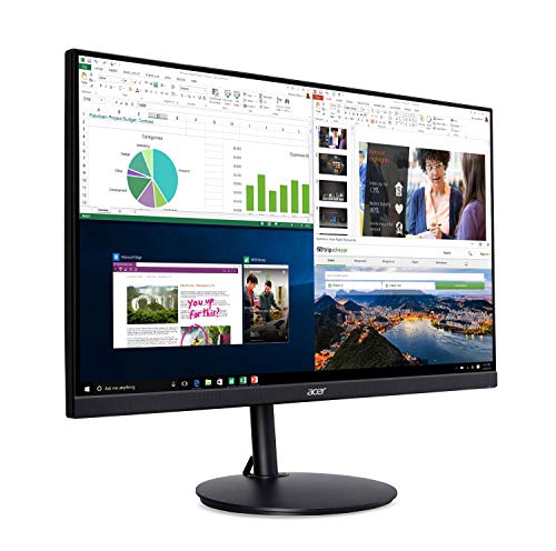 Image of acer CB242Y bir 23.8 inch Full HD (1920 x 1080) IPS Zero Frame Home Office Monitor with AMD Radeon Free Sync - 1ms VRB, 75Hz Refresh, Height Adjustable Stand with Tilt & Pivot (HDMI & VGA Ports),Black