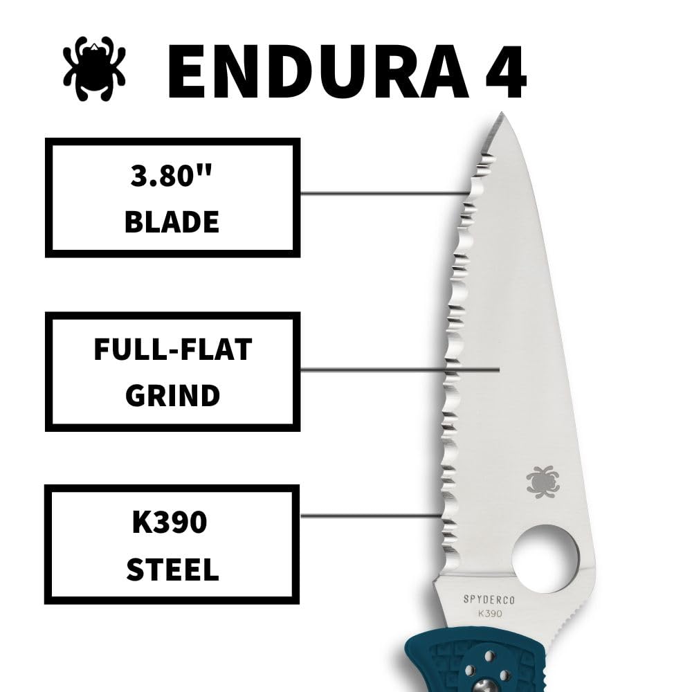 Endura 4 Lightweight K390 - Mango: FRN* Acero: K390 Microclean - Filo: SpyderEdge