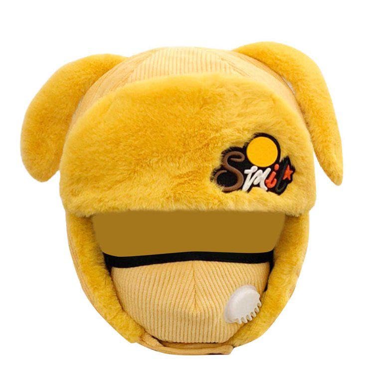 Malvina Unisex Kids Russian Hat Trapper Bomber Warm Trooper Ear Flaps Winter Ski Hat Cap Headwear,5-10 Years (Yellow) (Pack of 1) 2