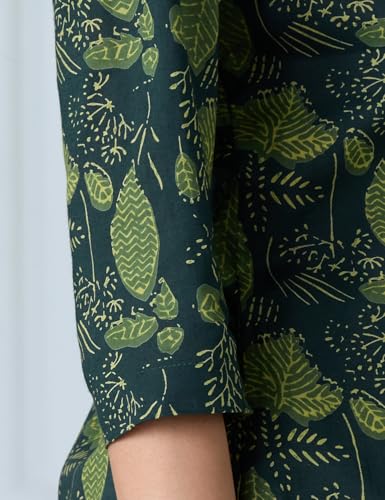 Image of Amazon Brand - Myx Women Cotton Printed A-line Short Kurti (Available in Plus Sizes)