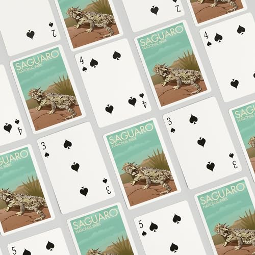 Lantern Press Saguaro National Park, Arizona, Naipes Poker 52 cartas miniatura 4