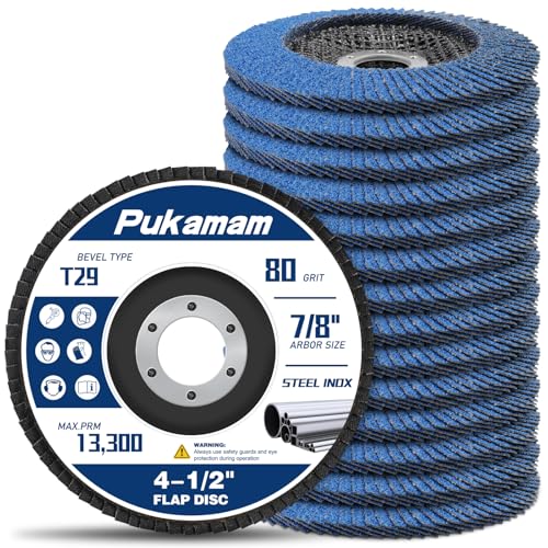 14 Pack Zirconia Flap Discs 4 1/2 for Angle Grinder 80 Grit