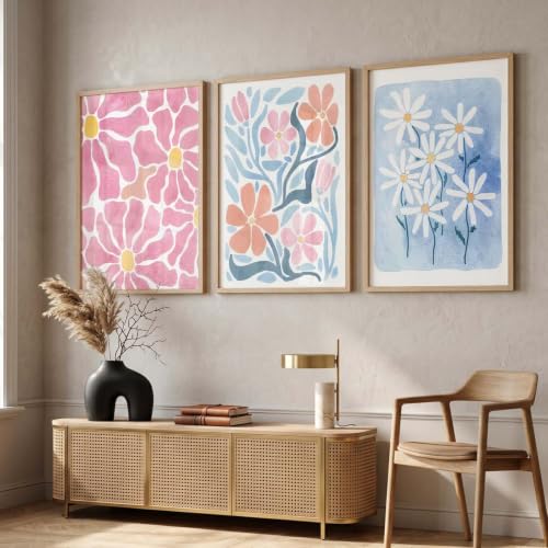 Image of kotart Versatile Painting Boho Wall Art Home Decoration Paintings With Frame For Living Room Bed Room Hotel Wall Decor Digital Reprint Set of 3