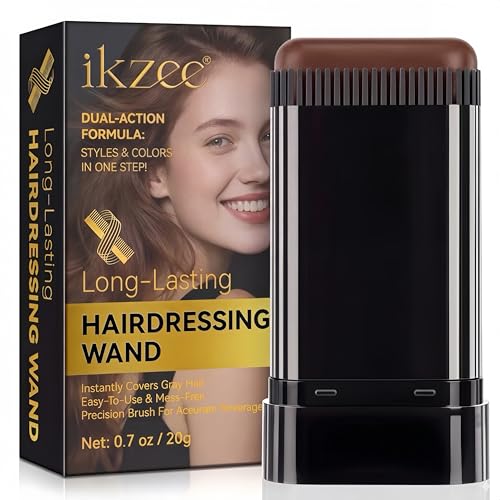 Temporary Hair Dye Comb for Gray Hair Coverage, Disposable Hair Color Stick with Precision Brush,...
