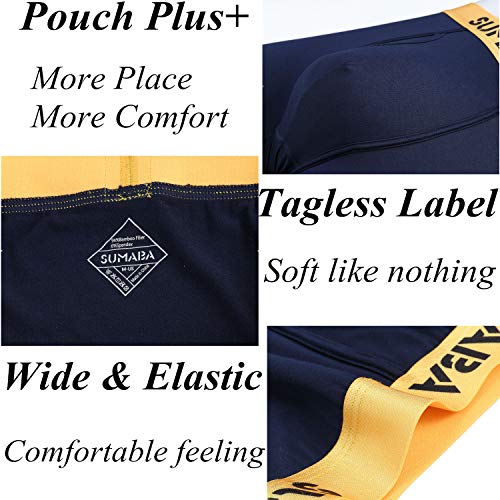 Men's Underwear Breathable Long Leg No Ride-up Boxer Briefs for Men Open Fly M L XL 2XL 3XL3