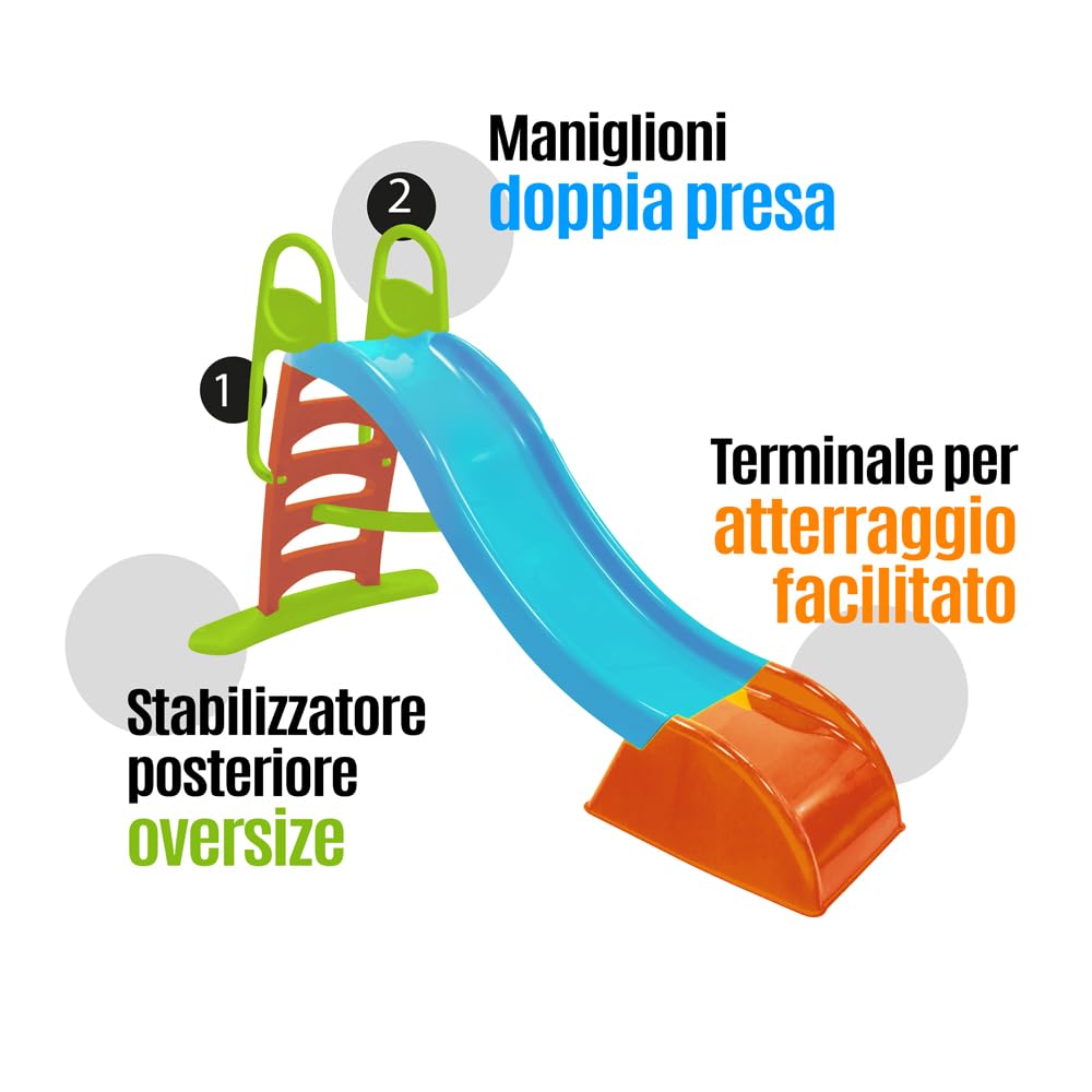 Scivolo Per Bambini 5 Gradini Con Innesto Ad Acqua Da Casa Interno, per bambini super resistente. Scivolo per bambini da casa 189x84,5x109cm Nuova Edizione 2026