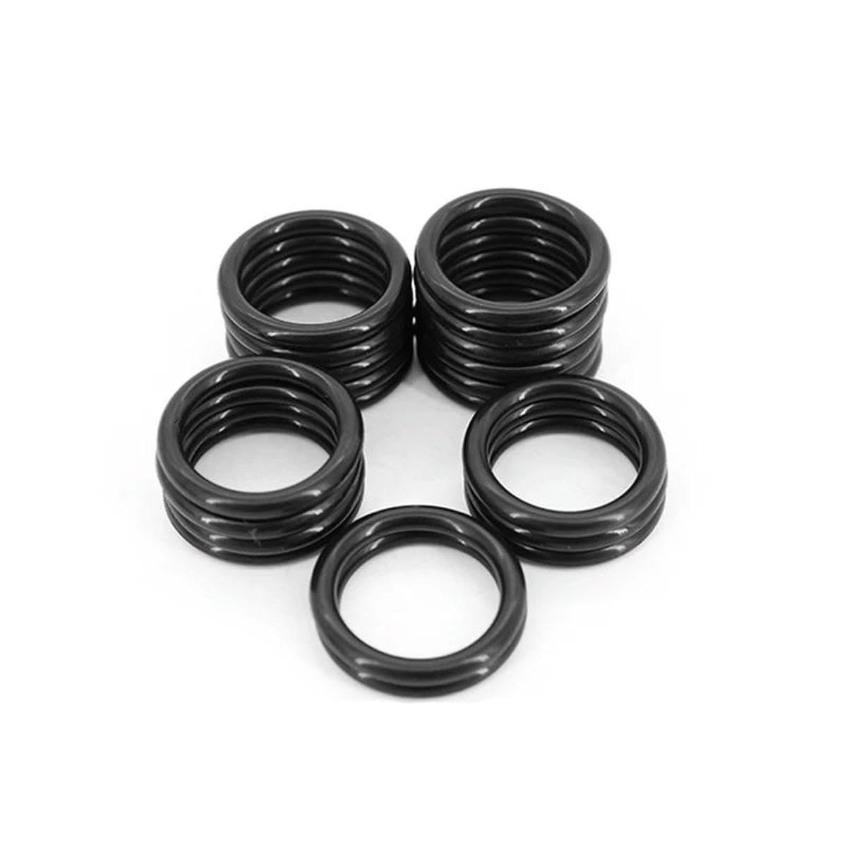 Guarnizione O-ring nera da 2,5 mm diametro esterno 9-250 mm NBR Gomma nitrilica per automobili rotonda tipo O Rondella di tenuta resistente all'olio ID 4-245 mm-215 x 210 x 2,5 mm-30 pezzi