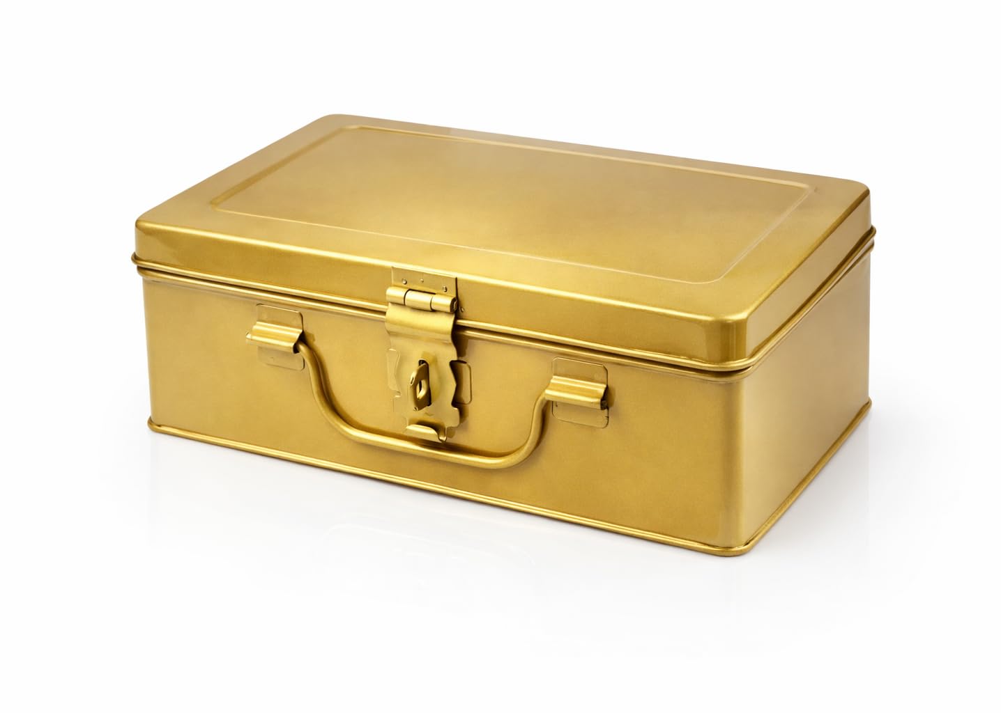 Jayco Stainless Steel Bank Locker Box/Cash Box/Jewellery Box - Rectangle (20 X 12 X 6 cm, color-coated) (Gold)-image-27