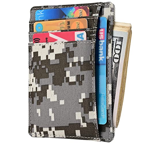 kinzd Slim Minimalist Leather RFID Front Pocket Wallet Thin Credit Card Holder Men