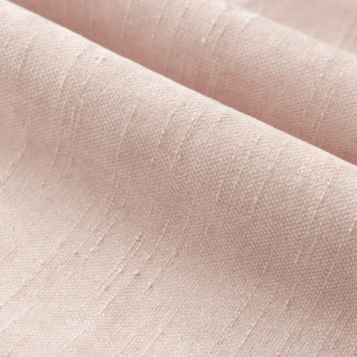 Image of Foindtower Pack of 2 Textured Chenille Throw Decorative Pillow Covers Square Accent Solid Cushion Cover Neutral Farmhouse Modern Pillow Case for Couch Sofa Bedroom Living Room 18x18 Inch,Peach Pink