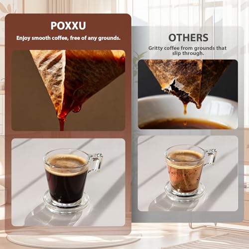 Image of 200 Count Coffee Filters V-60, Disposable Cone Coffee Filters 2-4 Cup, Unbleached Natural Paper Size 02 Paper Filters for Pour Over and Drip Coffee Maker