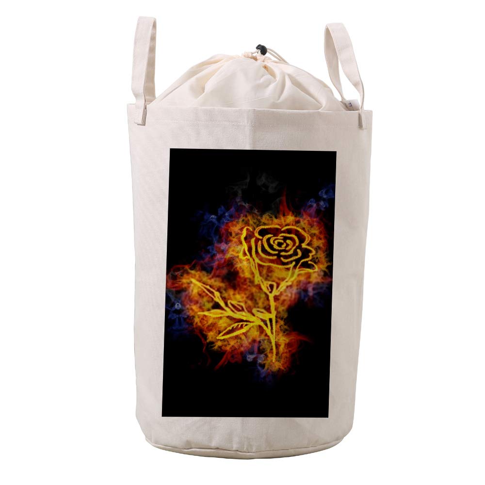 Sac à linge en lin imperméable contre l'humidité des vêtements de salle de bain rose