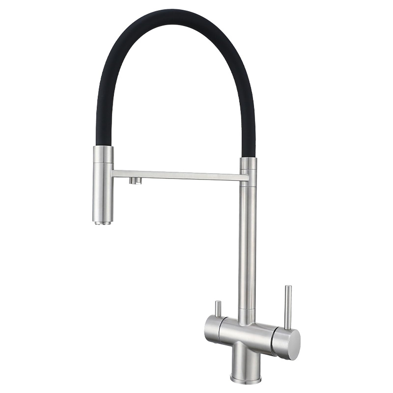 ZQFHSX Kitchen Faucet with Flexible Universal Spout and Single Handle for Long Sinks