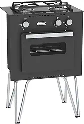 FOGAO A GAS MINI COOK 2 Q PRETO FOSCO GAS GLP